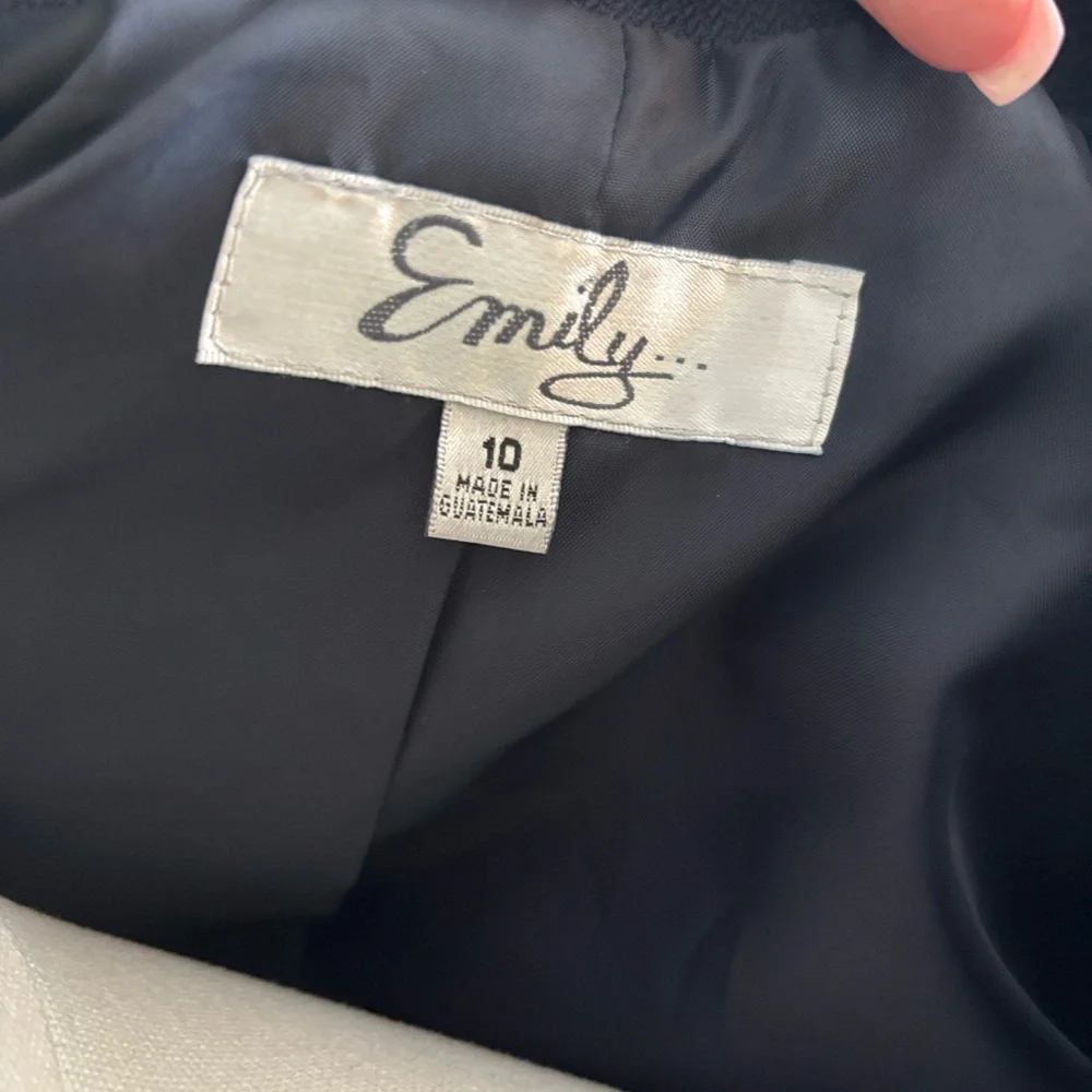 Emily Designs Classic Navy Blazer Jacket size 10 - Picture 3 of 7